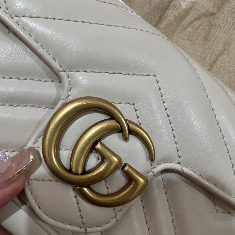 白色gucci 馬夢 mini-3