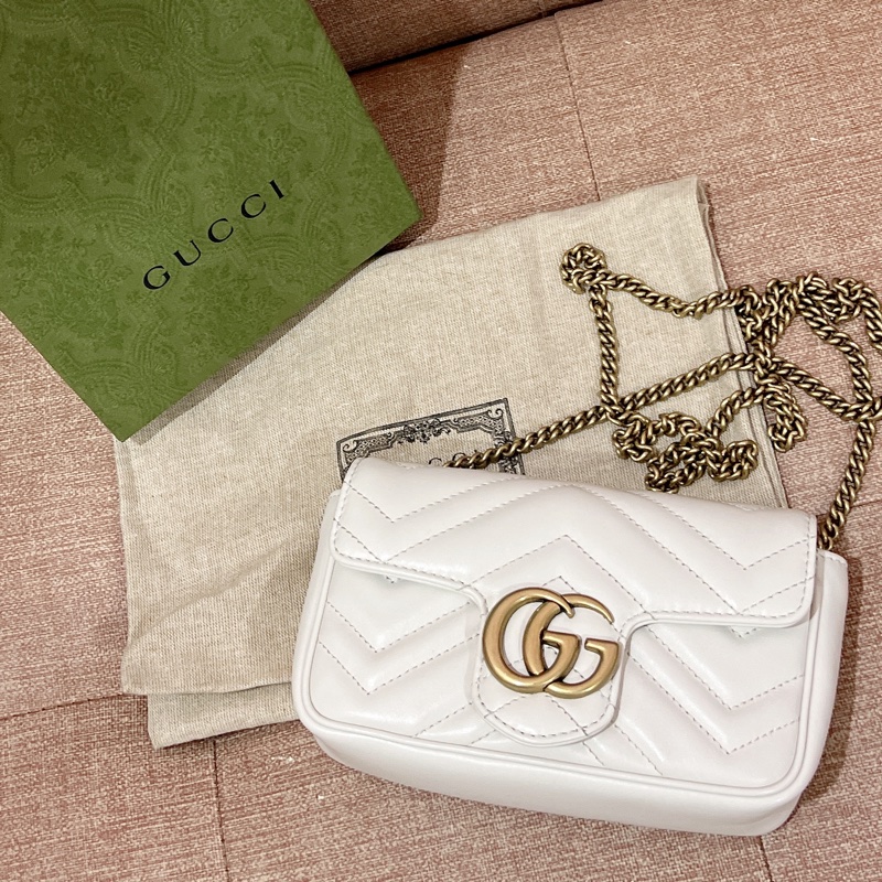 白色gucci 馬夢 mini-5