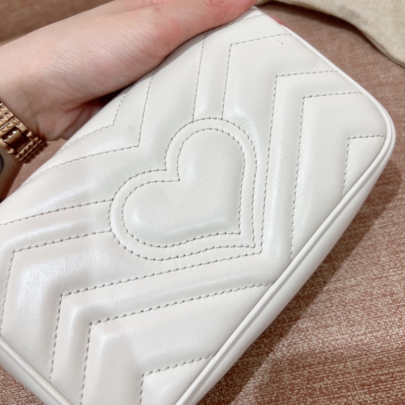 白色gucci 馬夢 mini-7