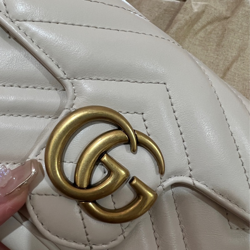 白色gucci 馬夢 mini-8