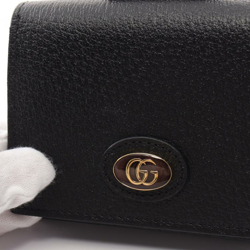 【日本直送】 中古GUCCI[A]雙G 雙折錢包 皮革 黑色-8