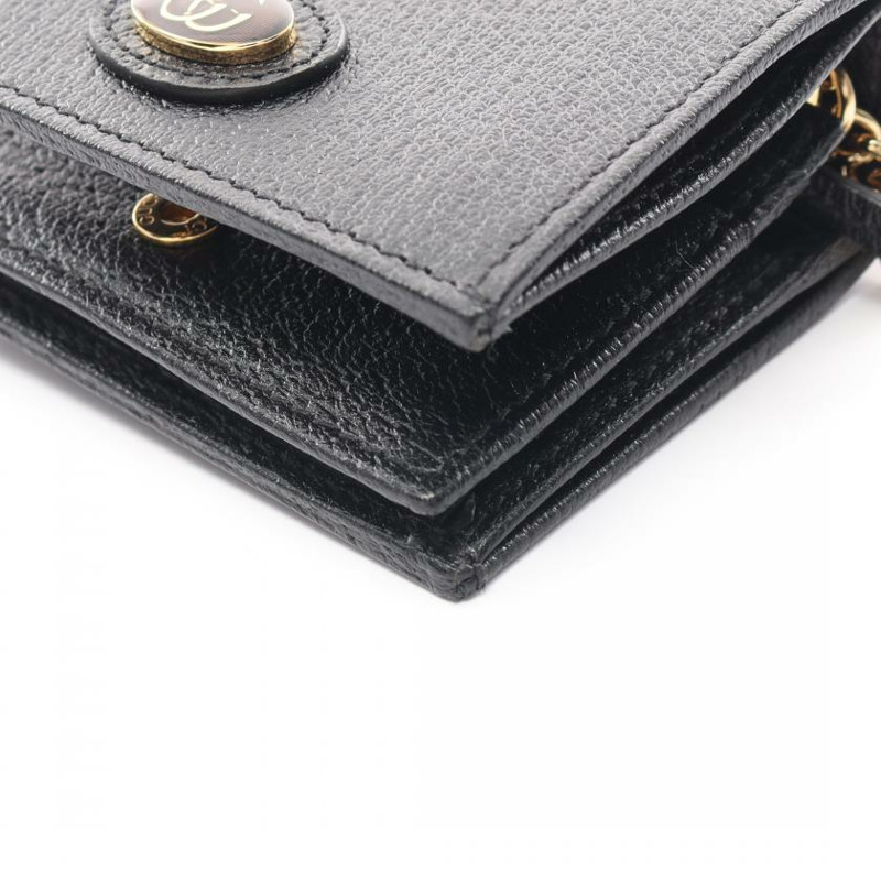 【日本直送】 中古GUCCI[A]雙G 雙折錢包 皮革 黑色-9