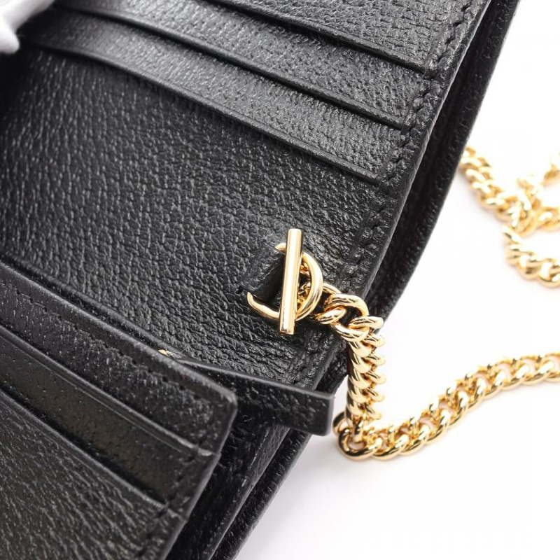 【日本直送】 中古GUCCI[A]雙G 雙折錢包 皮革 黑色-10