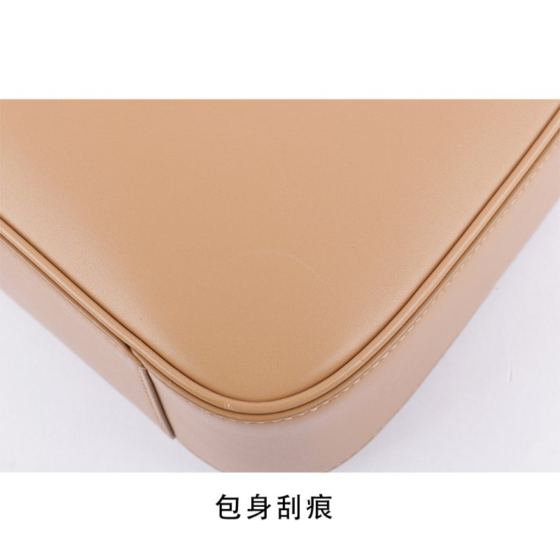 YSL LE 5 A 7 光滑小牛皮肩背Hobo包(駝色)-5