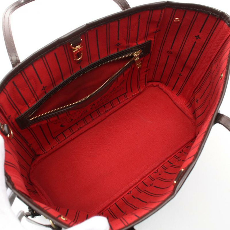 ★限時激安價SALE!!★  【日本直送】 中古LOUIS VUITTON[B]Neverfull PM 棋盤格 手包 托特包 PVC 皮革 棕色-2
