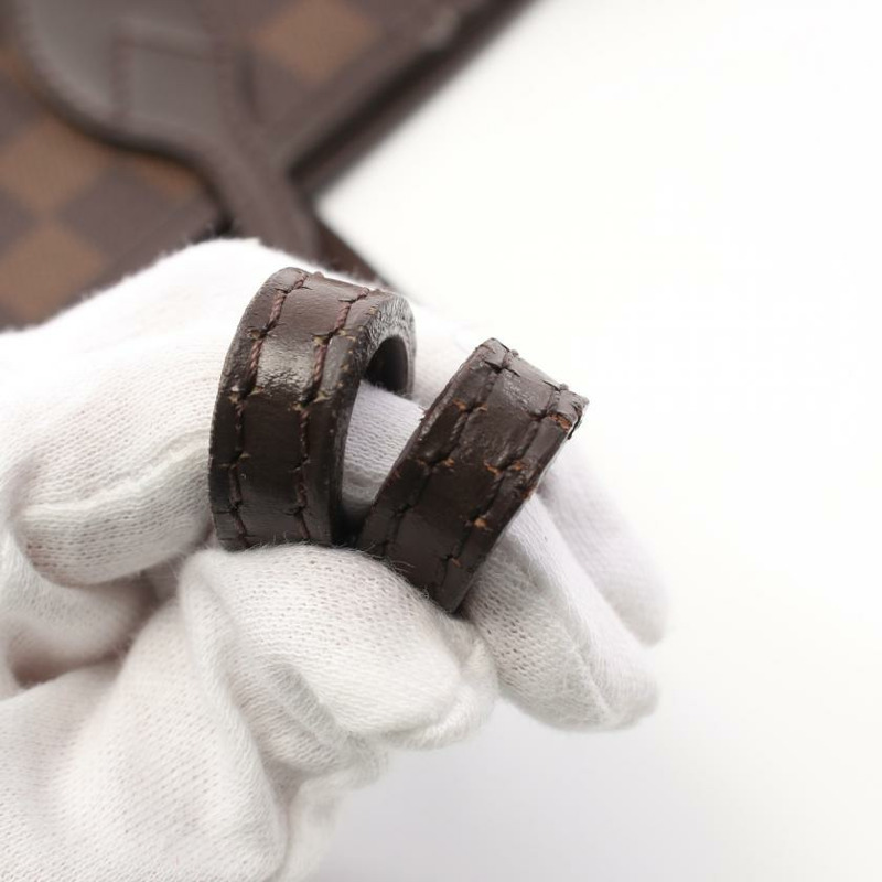 ★限時激安價SALE!!★  【日本直送】 中古LOUIS VUITTON[B]Neverfull PM 棋盤格 手包 托特包 PVC 皮革 棕色-5