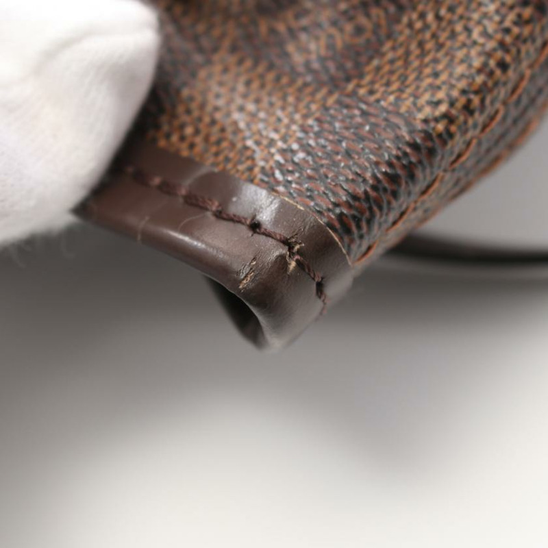 ★限時激安價SALE!!★  【日本直送】 中古LOUIS VUITTON[B]Neverfull PM 棋盤格 手包 托特包 PVC 皮革 棕色-7