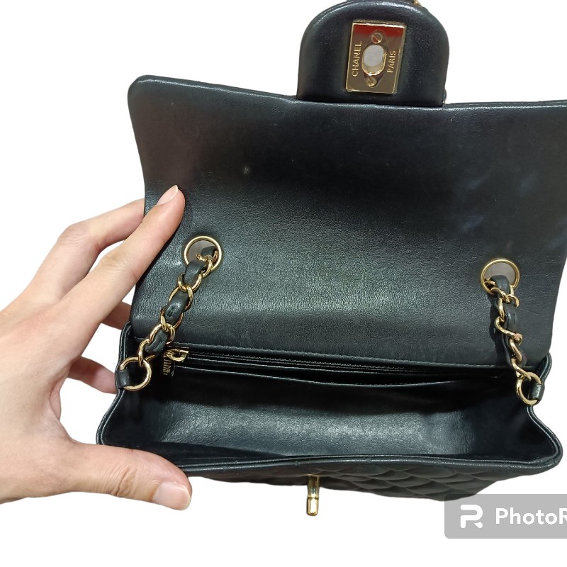 CHANEL 香奈兒 CF小號 羊皮 肩背包 斜挎包 鏈條包-6