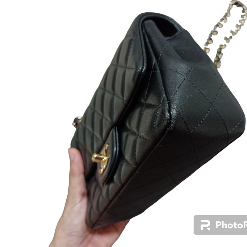 CHANEL 香奈兒 CF小號 羊皮 肩背包 斜挎包 鏈條包-13