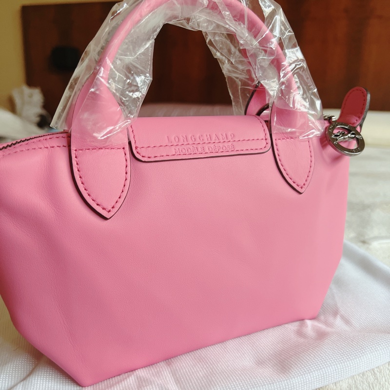 Longchamp Le Pliage Xtra XS 牛皮 粉紅 水餃包 芭比粉 草莓粉-4