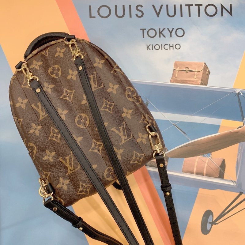 Louis Vuitton LV 老花字紋 Palm Springs Mini 迷你後背包/斜背包-1