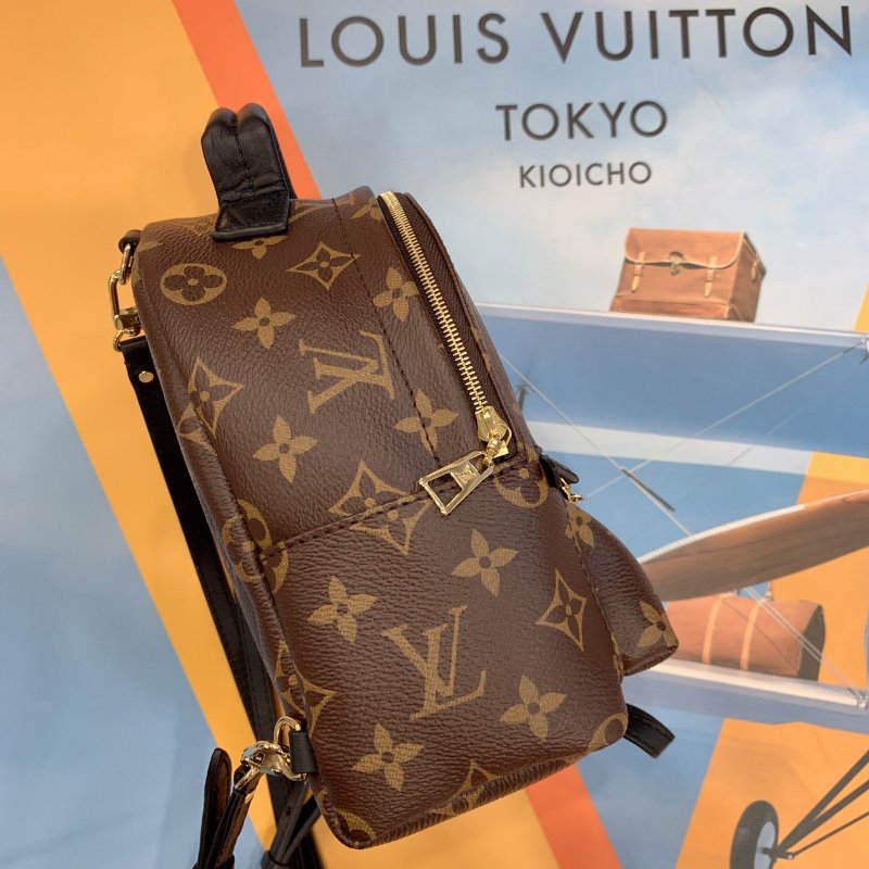 Louis Vuitton LV 老花字紋 Palm Springs Mini 迷你後背包/斜背包-3