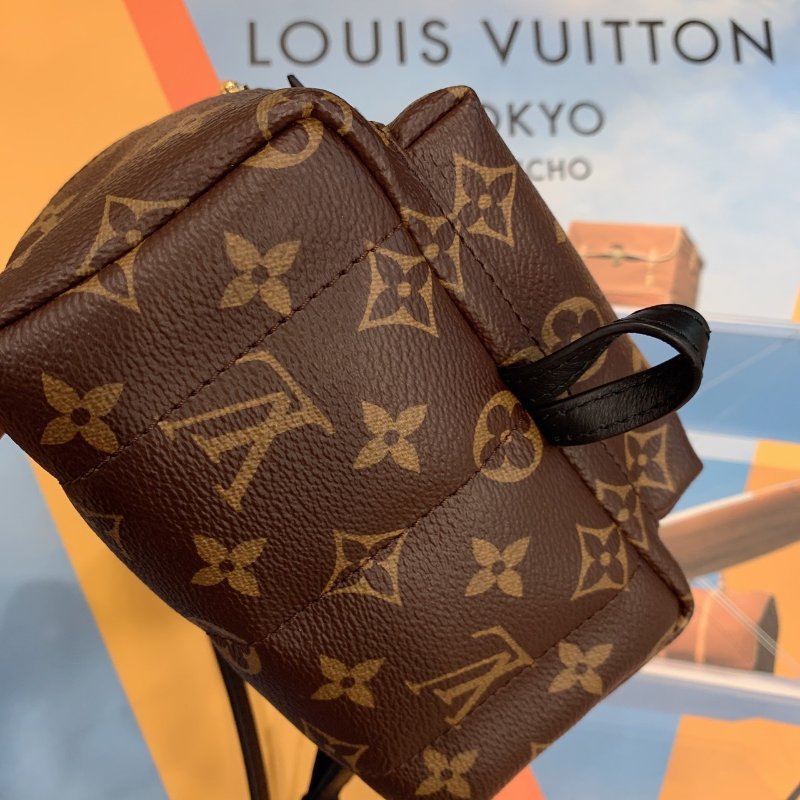 Louis Vuitton LV 老花字紋 Palm Springs Mini 迷你後背包/斜背包-5