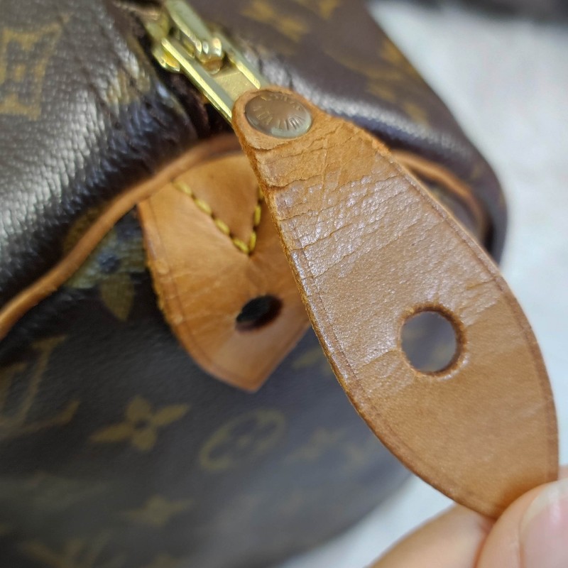 Louis Vuitton經典老花Speedy30/鎖頭鑰匙+全新多夾層內膽包-3