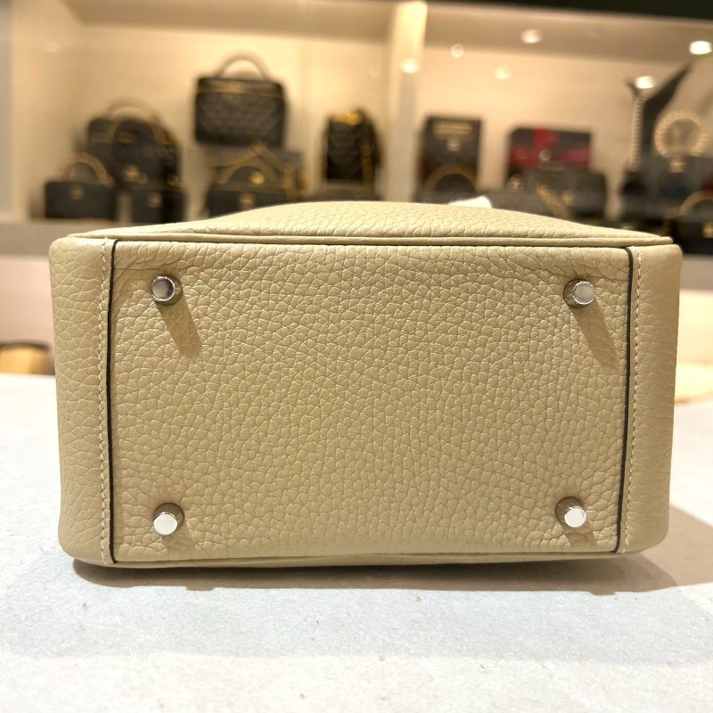 HERMES MINI LINDY 風衣灰S2 銀釦-3