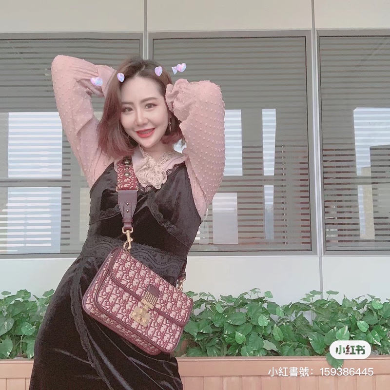 DIOR 經典老花 DIOR OB LIQUE 金屬 DIOR 復古郵差包 肩背包 斜背包 挎包-1