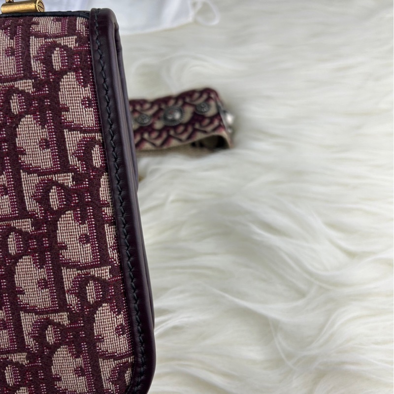 DIOR 經典老花 DIOR OB LIQUE 金屬 DIOR 復古郵差包 肩背包 斜背包 挎包-9