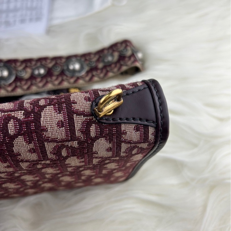 DIOR 經典老花 DIOR OB LIQUE 金屬 DIOR 復古郵差包 肩背包 斜背包 挎包-10