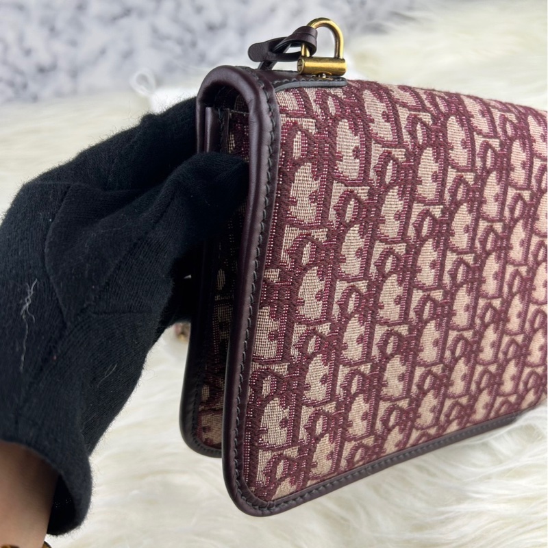 DIOR 經典老花 DIOR OB LIQUE 金屬 DIOR 復古郵差包 肩背包 斜背包 挎包-12