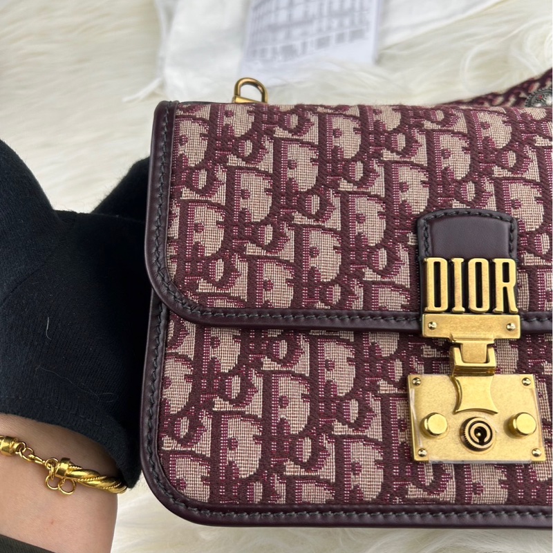 DIOR 經典老花 DIOR OB LIQUE 金屬 DIOR 復古郵差包 肩背包 斜背包 挎包-15