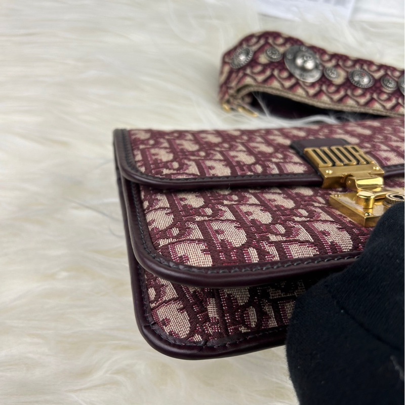 DIOR 經典老花 DIOR OB LIQUE 金屬 DIOR 復古郵差包 肩背包 斜背包 挎包-19