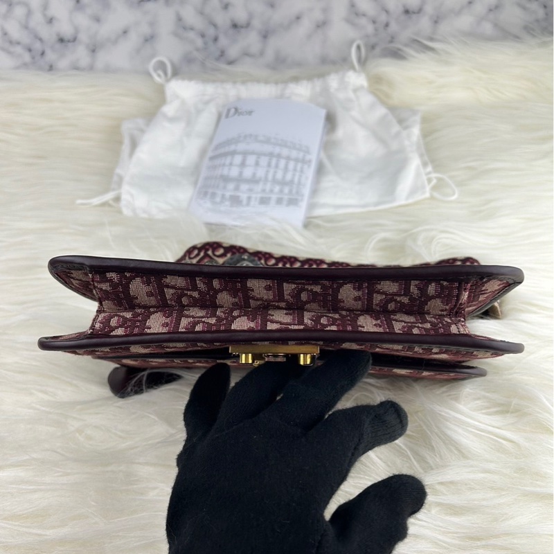 DIOR 經典老花 DIOR OB LIQUE 金屬 DIOR 復古郵差包 肩背包 斜背包 挎包-22