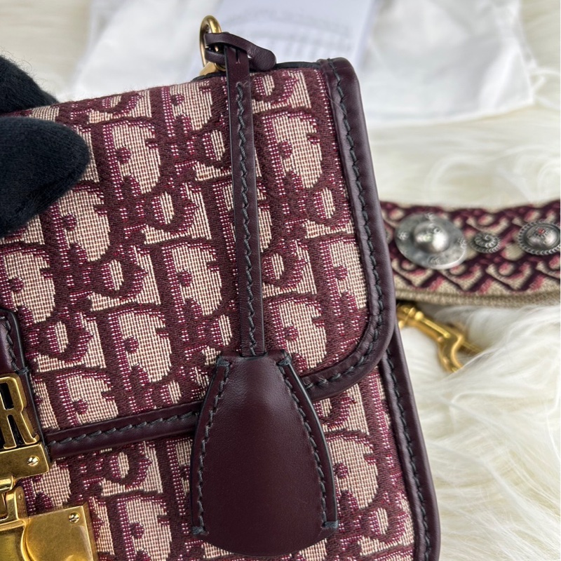 DIOR 經典老花 DIOR OB LIQUE 金屬 DIOR 復古郵差包 肩背包 斜背包 挎包-25