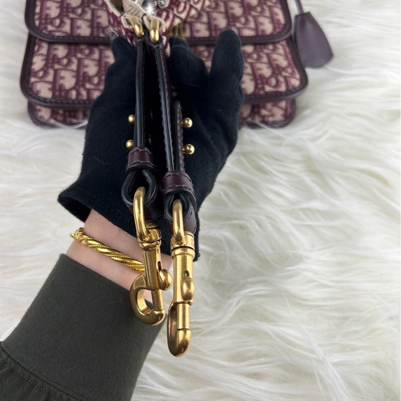 DIOR 經典老花 DIOR OB LIQUE 金屬 DIOR 復古郵差包 肩背包 斜背包 挎包-37