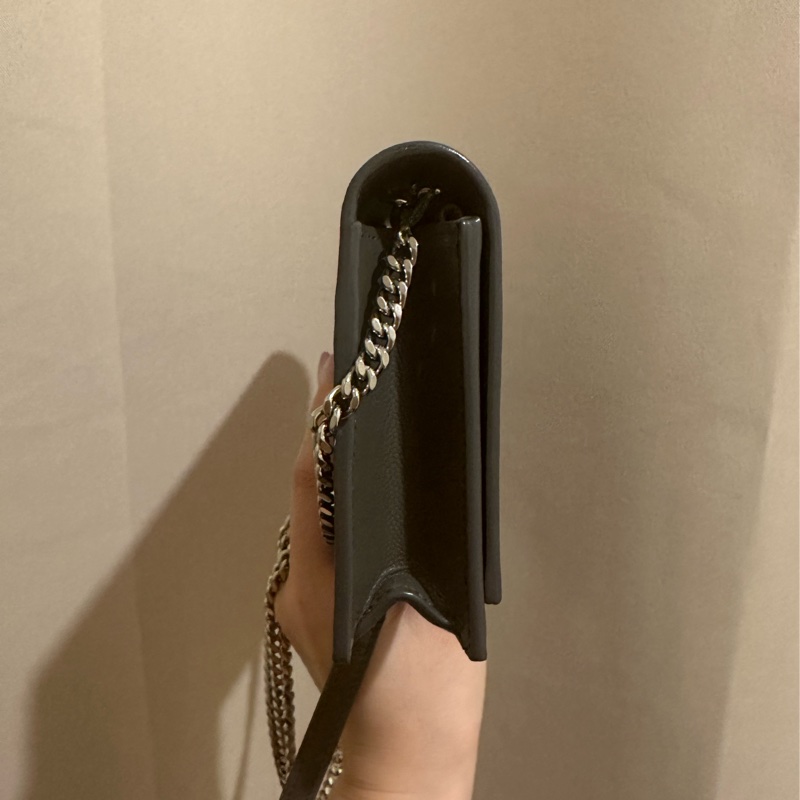 YSL KATE 女士單肩包(流蘇款款字母LOGO鱷魚壓紋)🖤-10