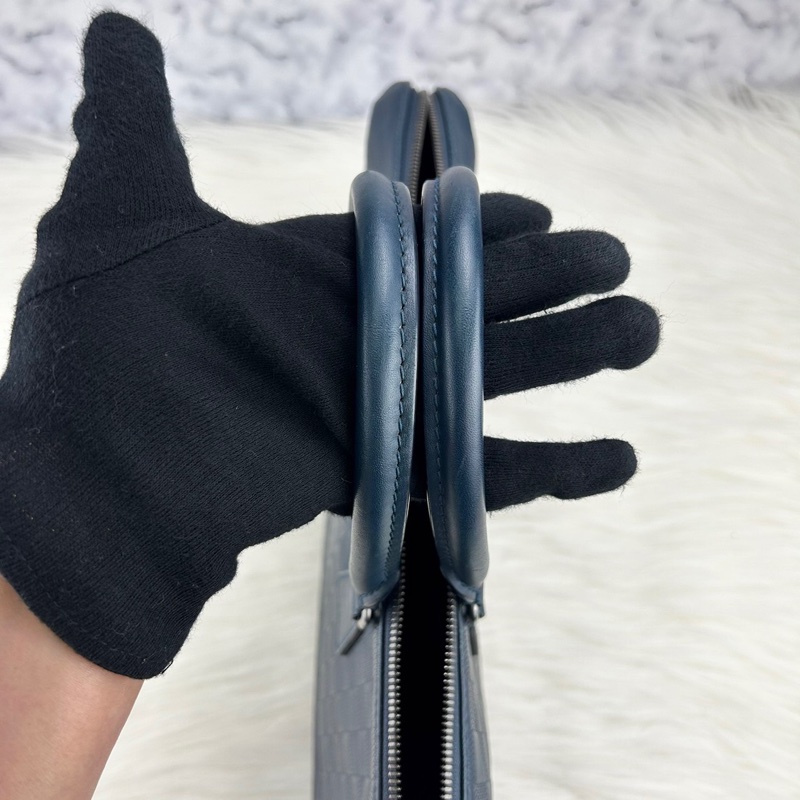 LV  棋盤格牛皮壓紋商務包 公事包  手提包  斜背包-21