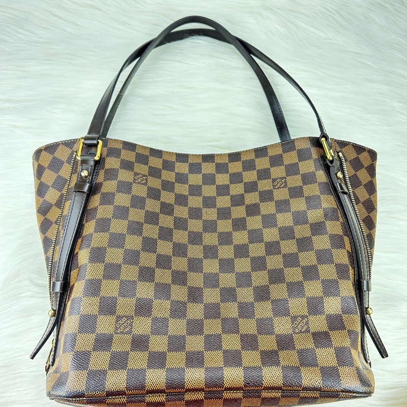 LV N41108經典Cabas Rivington Damier帆布肩背托特包-7