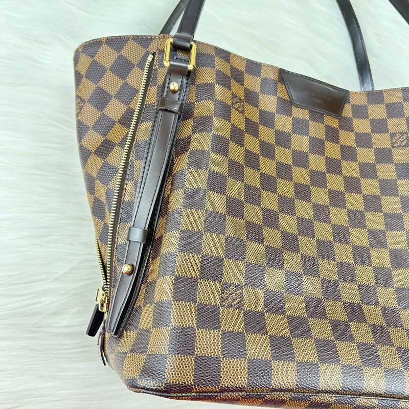 LV N41108經典Cabas Rivington Damier帆布肩背托特包-11