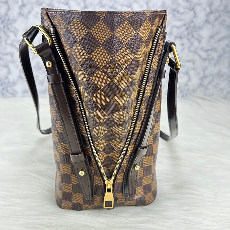 LV N41108經典Cabas Rivington Damier帆布肩背托特包-18