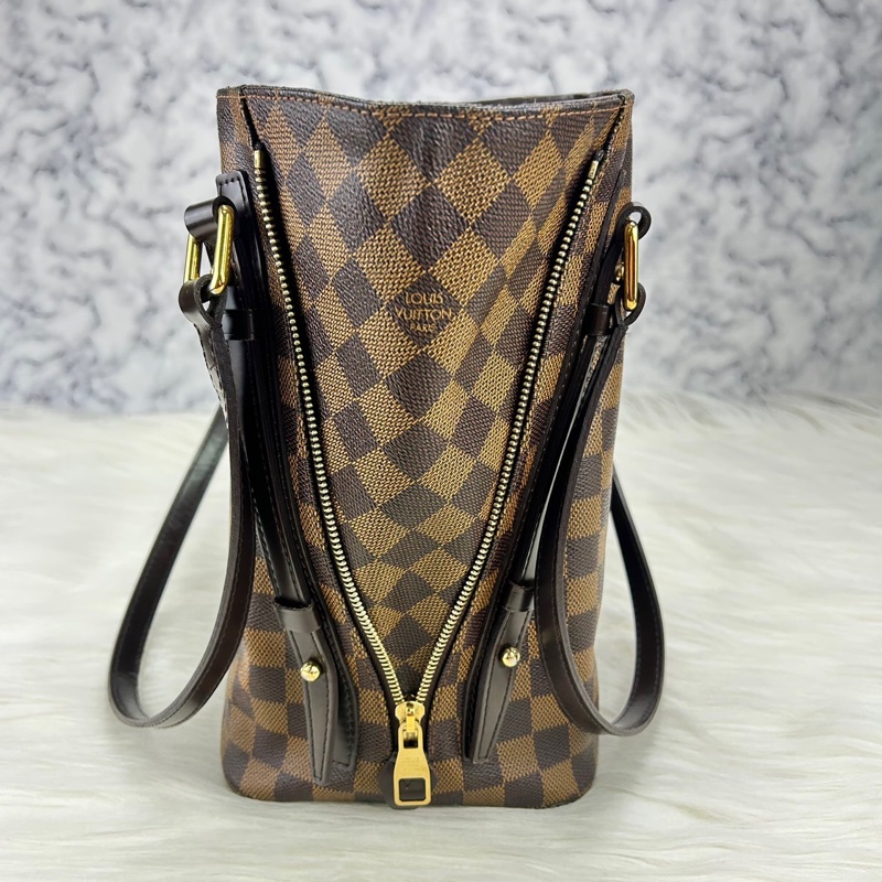 LV N41108經典Cabas Rivington Damier帆布肩背托特包-19