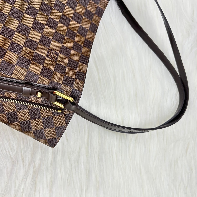 LV N41108經典Cabas Rivington Damier帆布肩背托特包-21