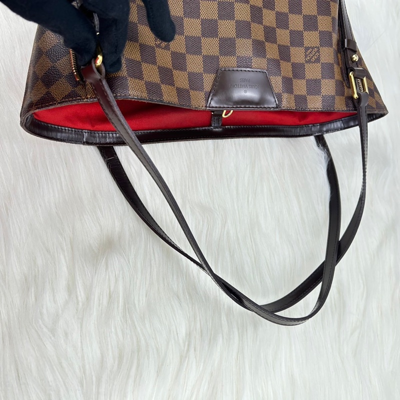 LV N41108經典Cabas Rivington Damier帆布肩背托特包-23