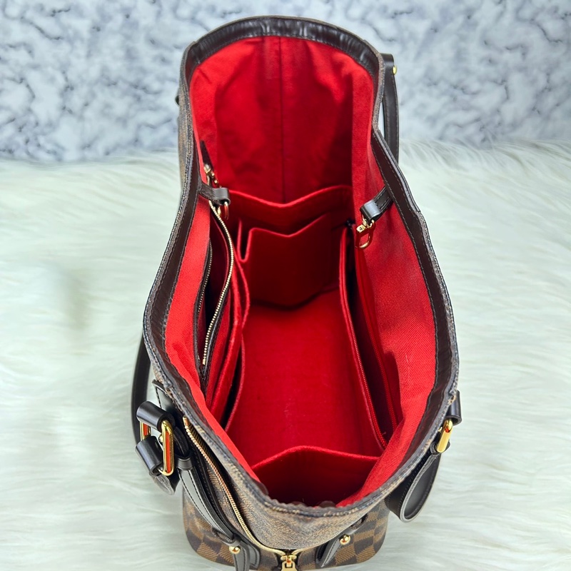 LV N41108經典Cabas Rivington Damier帆布肩背托特包-26