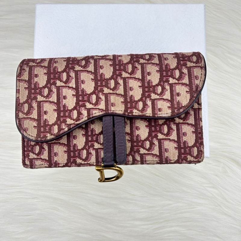 Dior S5619CTZQ_M974 酒红色 SADDLE DIOR OBLIQUE腰包-7