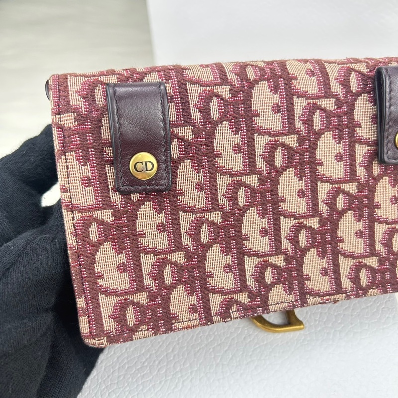 Dior S5619CTZQ_M974 酒红色 SADDLE DIOR OBLIQUE腰包-11