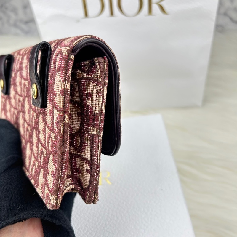 Dior S5619CTZQ_M974 酒红色 SADDLE DIOR OBLIQUE腰包-12