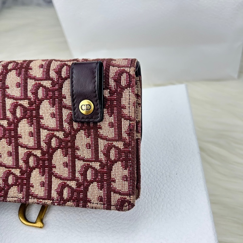 Dior S5619CTZQ_M974 酒红色 SADDLE DIOR OBLIQUE腰包-13