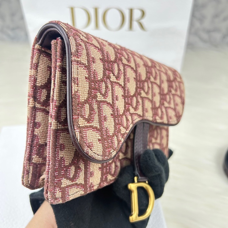 Dior S5619CTZQ_M974 酒红色 SADDLE DIOR OBLIQUE腰包-15