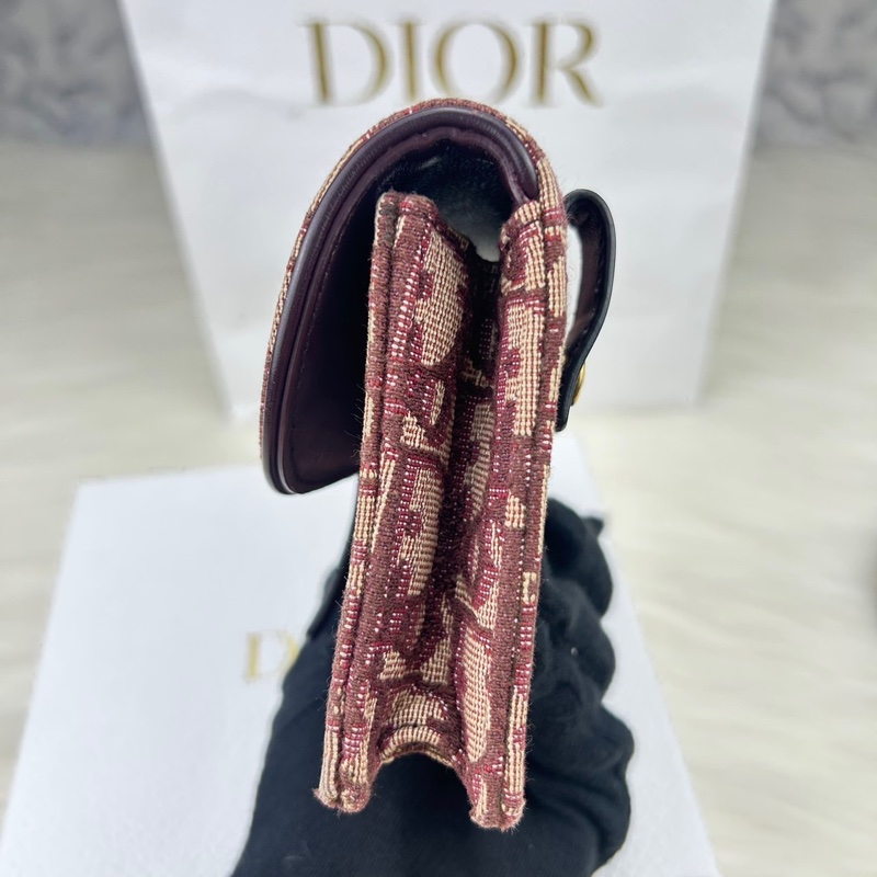 Dior S5619CTZQ_M974 酒红色 SADDLE DIOR OBLIQUE腰包-16