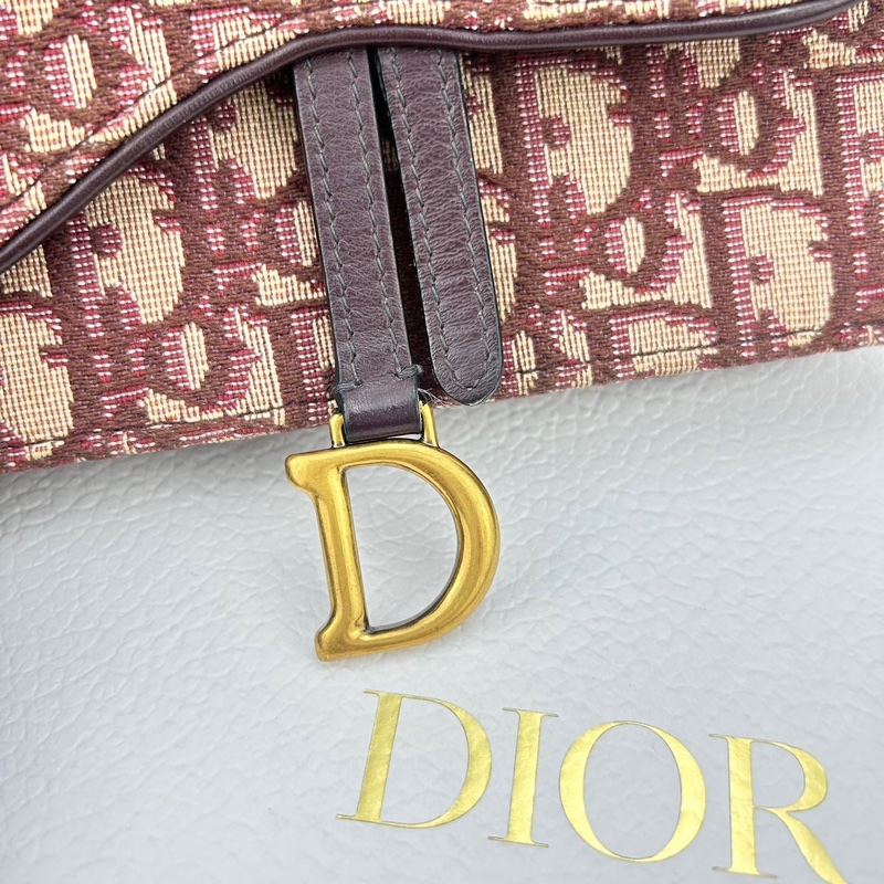 Dior S5619CTZQ_M974 酒红色 SADDLE DIOR OBLIQUE腰包-17