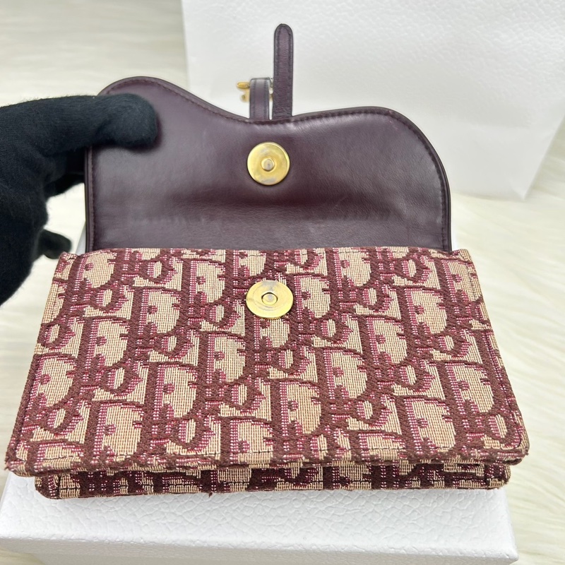 Dior S5619CTZQ_M974 酒红色 SADDLE DIOR OBLIQUE腰包-24