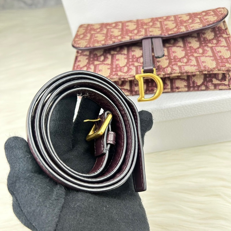 Dior S5619CTZQ_M974 酒红色 SADDLE DIOR OBLIQUE腰包-31