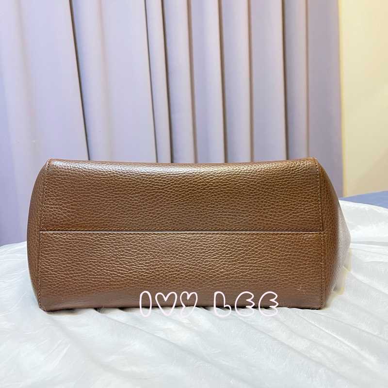 GUCCI 咖啡可可色 牛皮 Swing 托特包 手提包 354408 二手精品 正品-2