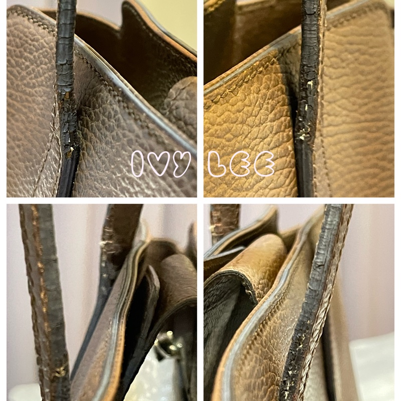 GUCCI 咖啡可可色 牛皮 Swing 托特包 手提包 354408 二手精品 正品-11