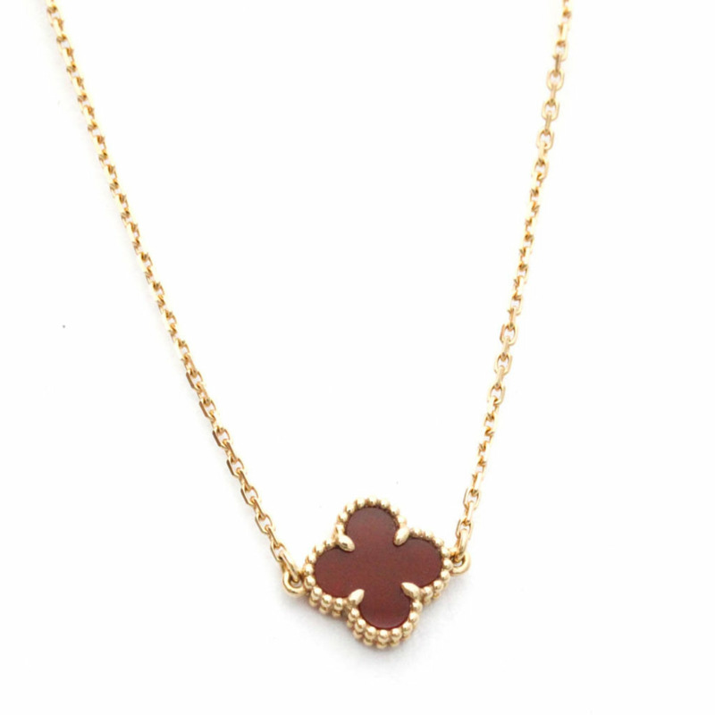 【日本直送】Van Cleef & Arpels Sweet Alhambra VCARN59K00 玫瑰金 (18K) 紅玉髓手鍊 玫瑰金-3