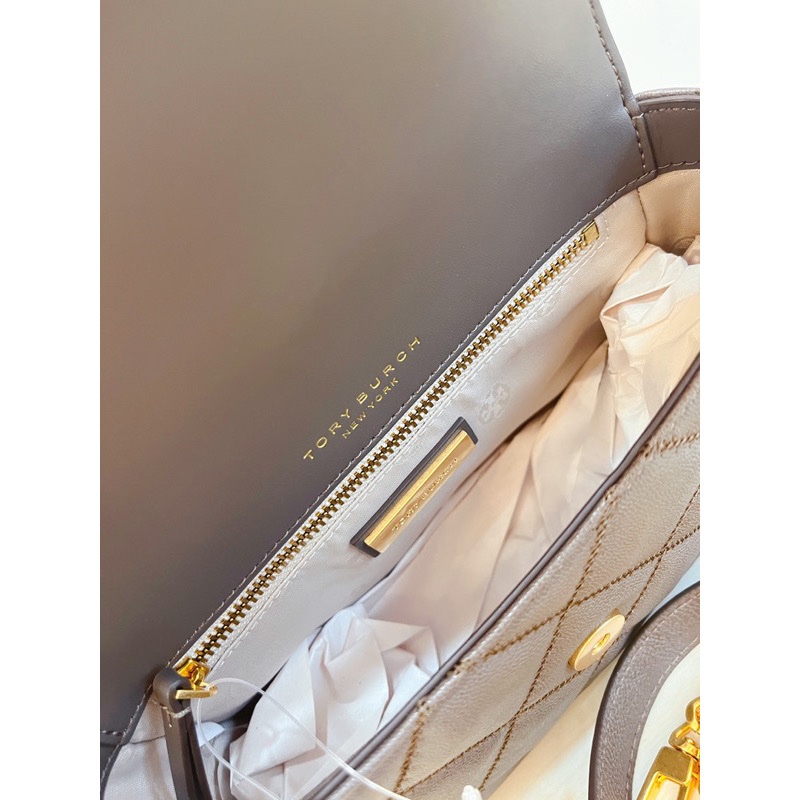 TORY BURCH WILLA 小方包 小胖包(手提/斜背)可可色-3